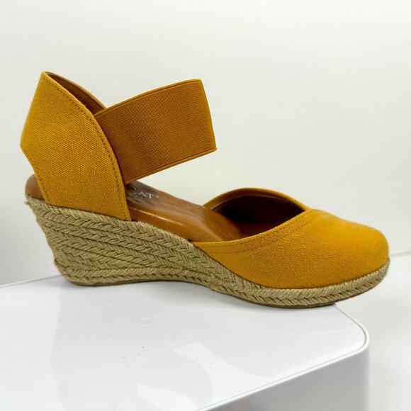 Mr. Cat Mustard Espadrille Wedge Sandals | Women’s Size 6 | Closed Toe + Cushion - Picture 8 of 13